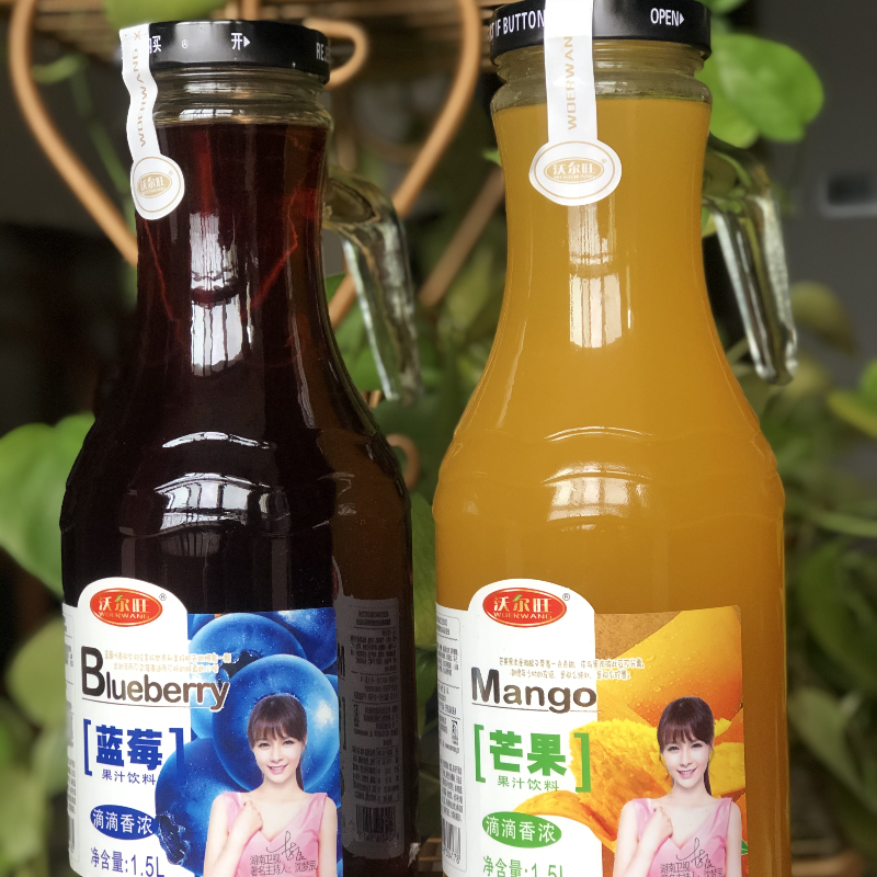 《沃尔旺》把手玻璃瓶果汁
