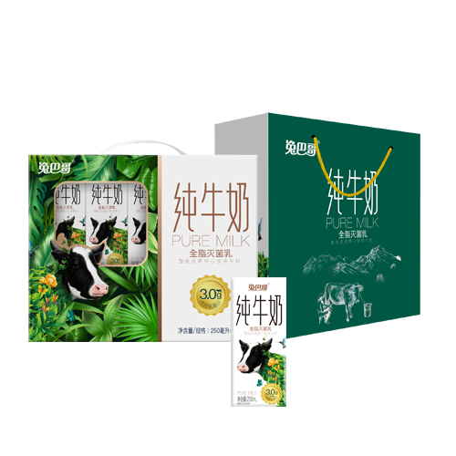 兔巴哥纯牛奶
