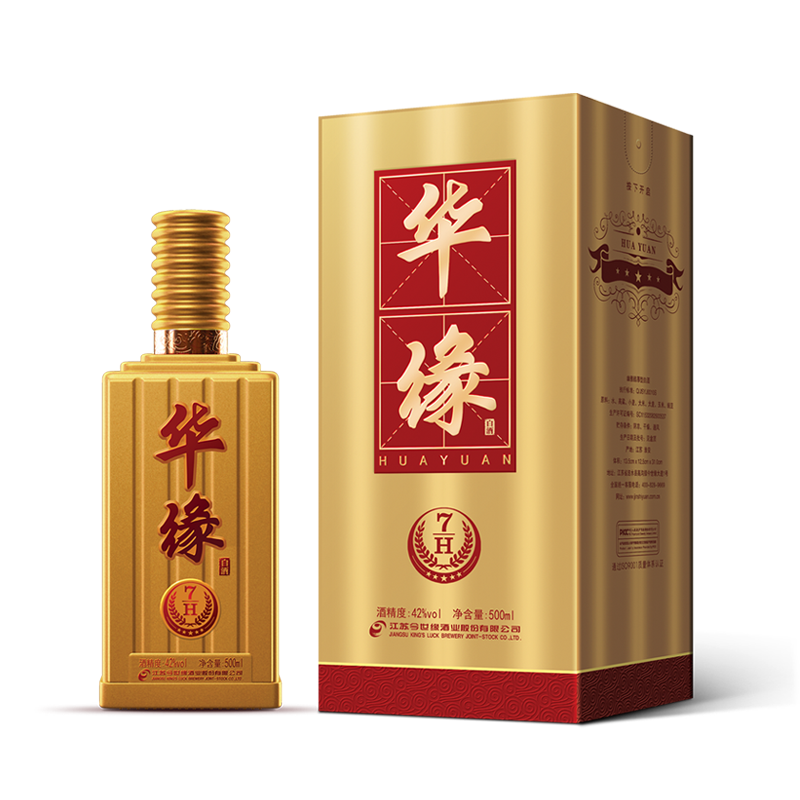 江苏今世缘酒业股份出品 42度华缘H7白酒500ml礼盒装