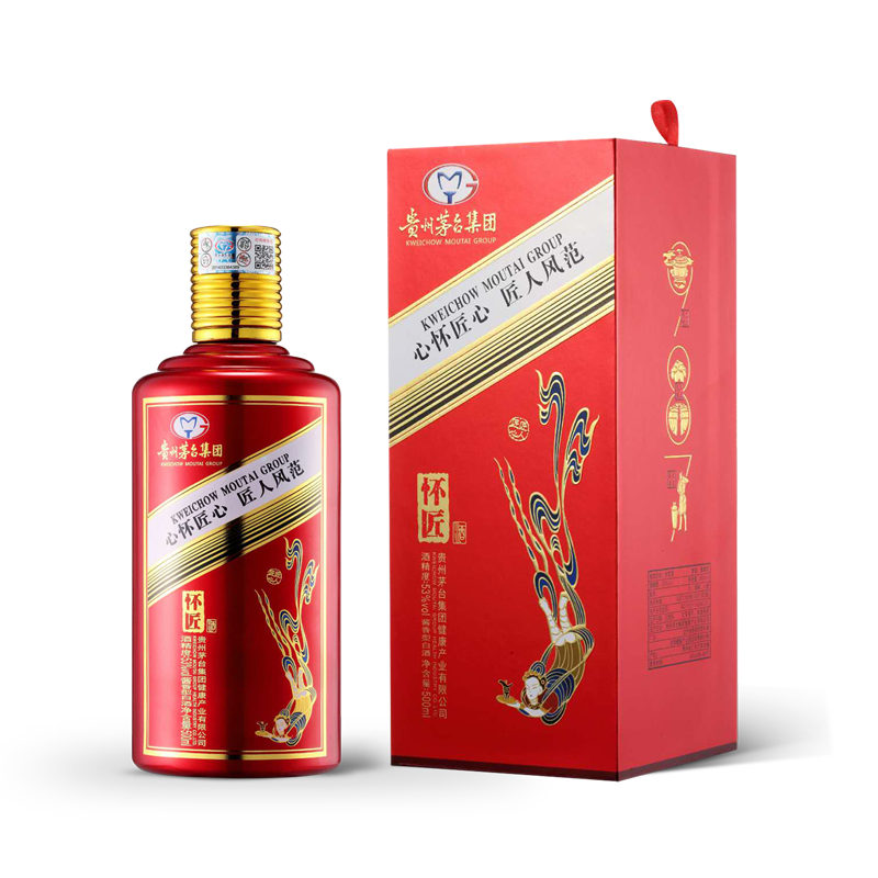 贵州茅台集团怀匠红匠53°vol酱香型白酒500ml礼盒装