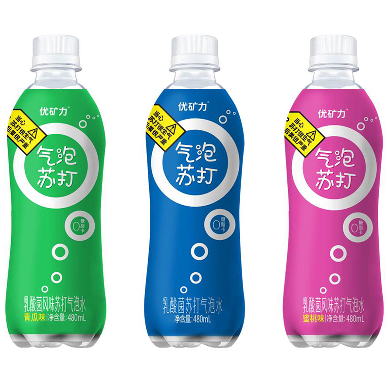 植益优矿力乳酸菌风味苏打气泡水480ml