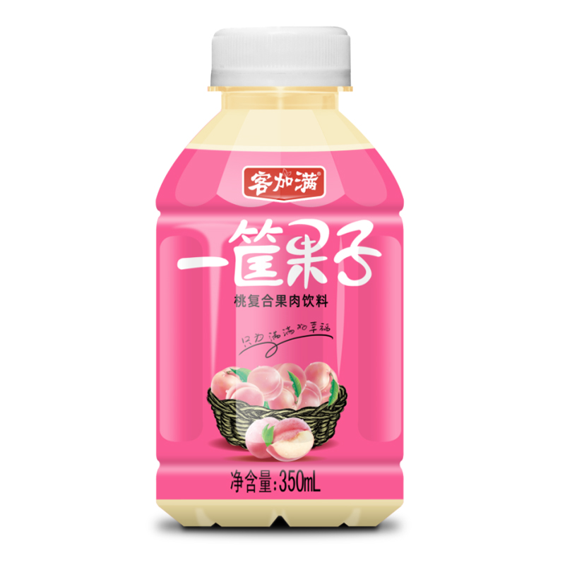 一筐果子桃果肉饮料