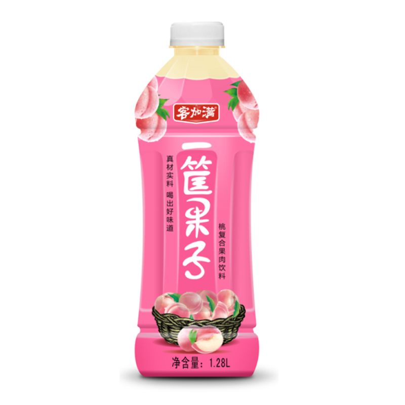一筐果子桃果肉饮料