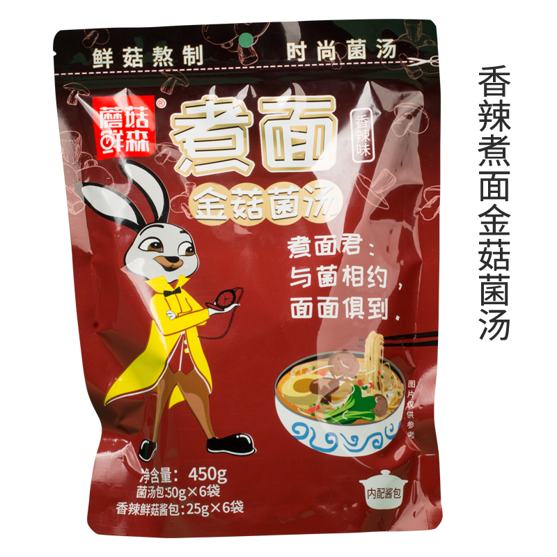 蘑菇鲜森煮面金菇汤450g