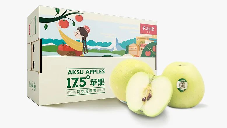农夫山泉又推出了一款苹果,这次是阿克苏金冠苹果……
