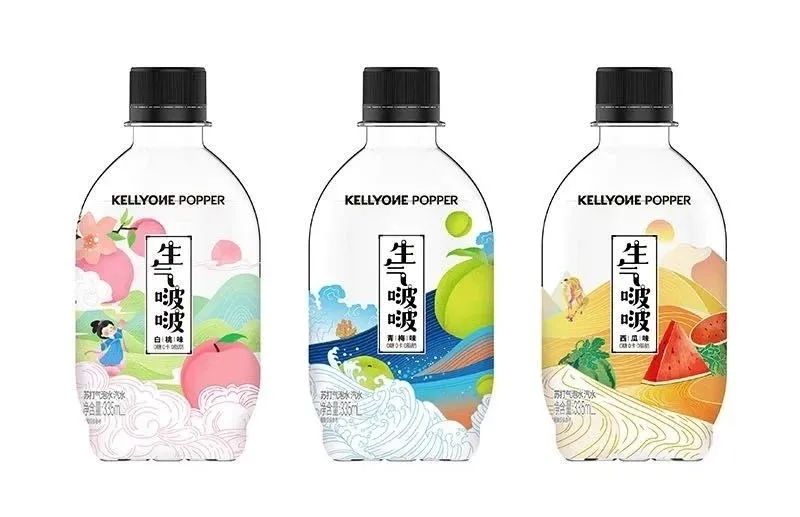 喜茶之后，奈雪的一只脚也跨进快消，这次推的是瓶装气泡水！