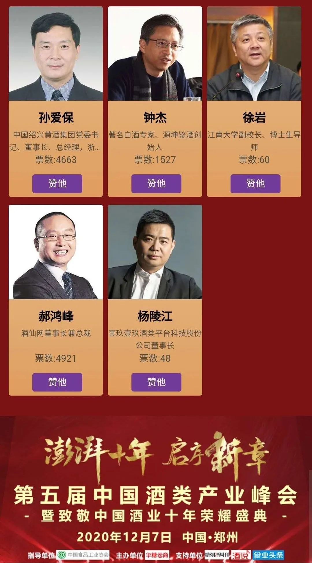 万商峰会 | 致敬中国酒业十年，领航者/影响力人物推选！