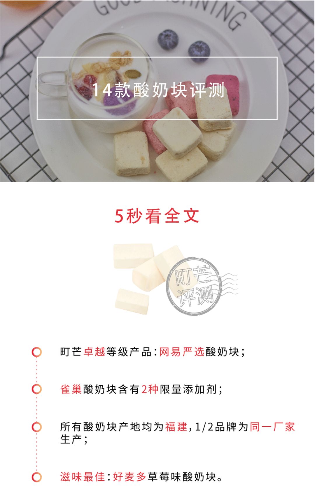 町芒评测 | 网红酸奶块:不好意思,有被噎到!