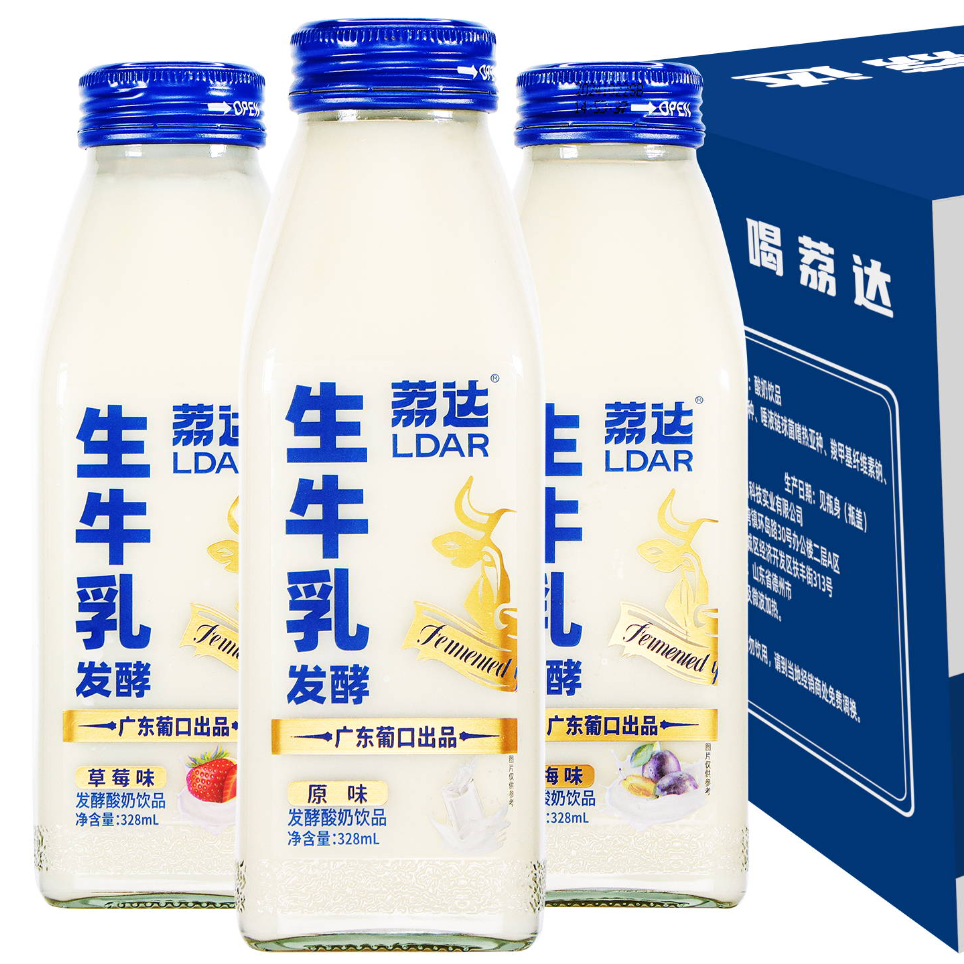 荔达生牛乳酸奶328ml