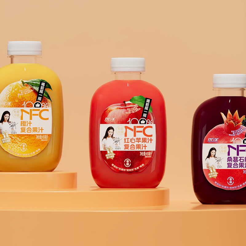 优洋NFC果汁300ml和450ml、1.25L