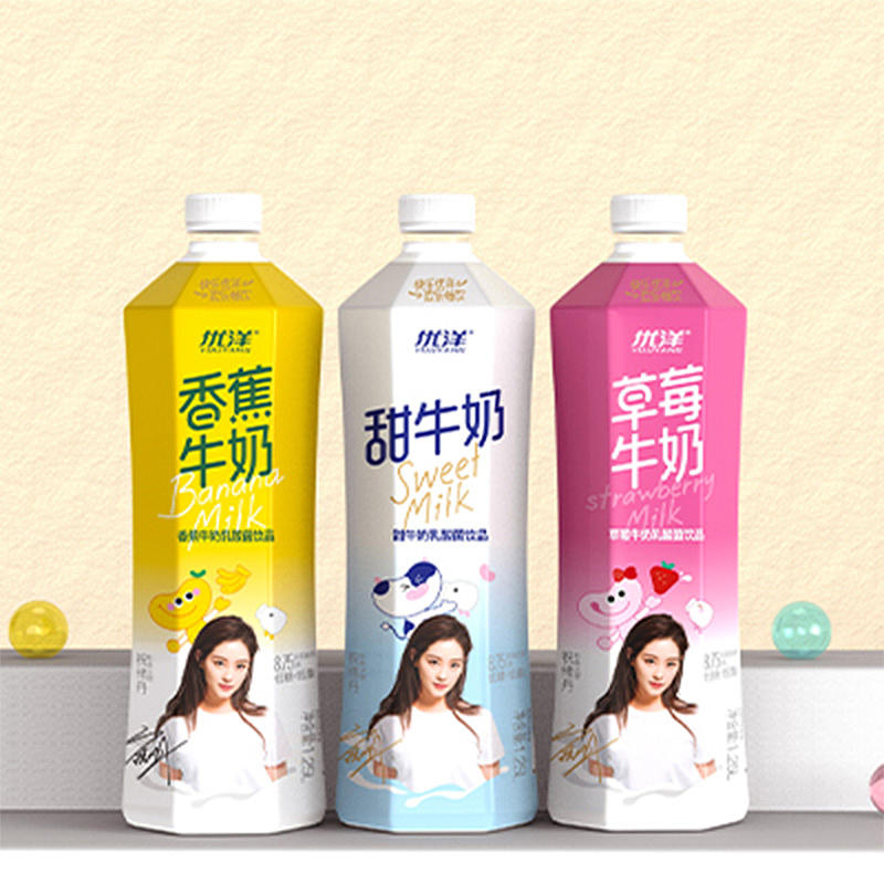 优洋1L和1.25L香蕉牛奶