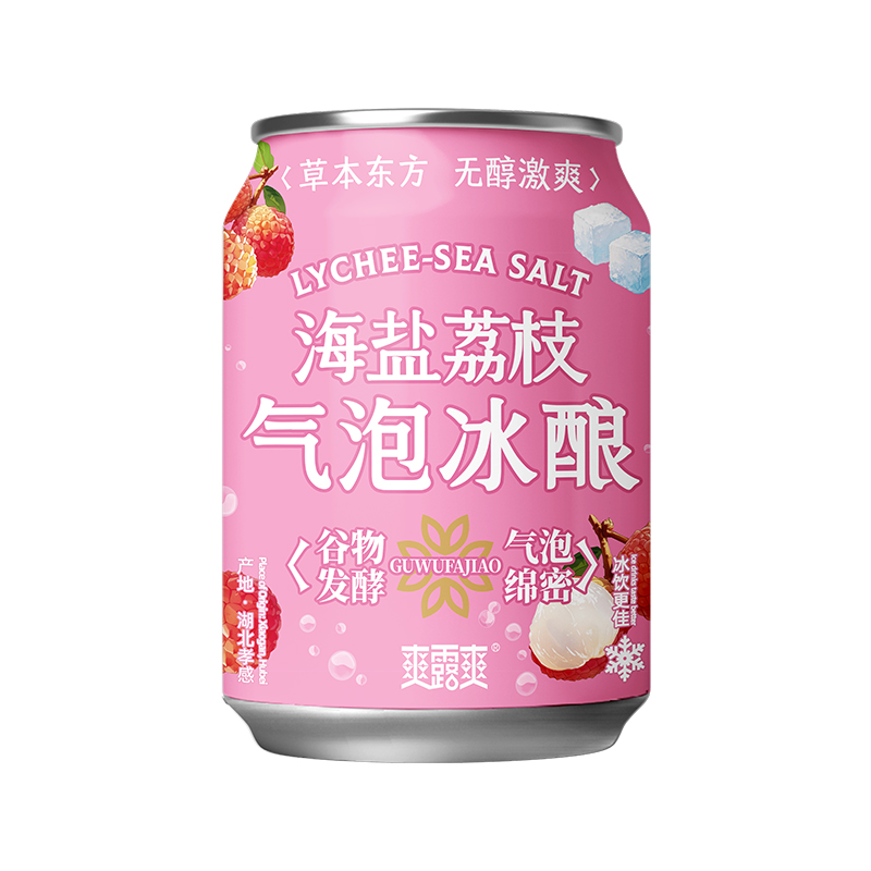 爽露爽海盐荔枝气泡冰酿250mL
