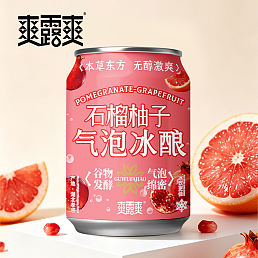 爽露爽石榴柚子气泡冰酿250mL