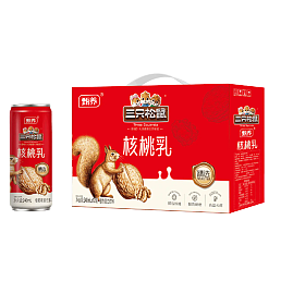 三只松鼠甄养精品型核桃乳铁罐装240ml*12罐