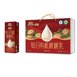 三只松鼠甄养联名每日有机核桃乳利乐砖250ml*12盒木盒装