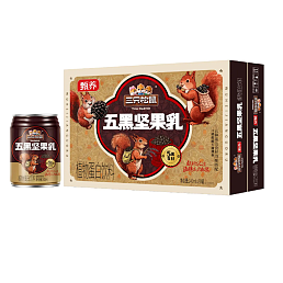 三只松鼠甄养联名五黑坚果乳铁罐装240ml*20罐彩箱装
