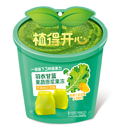 120克植得开心羽衣甘蓝果蔬原浆果冻（芒果西兰花味）