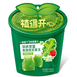 120克植得开心羽衣甘蓝果蔬原浆果冻（苹果西芹味）