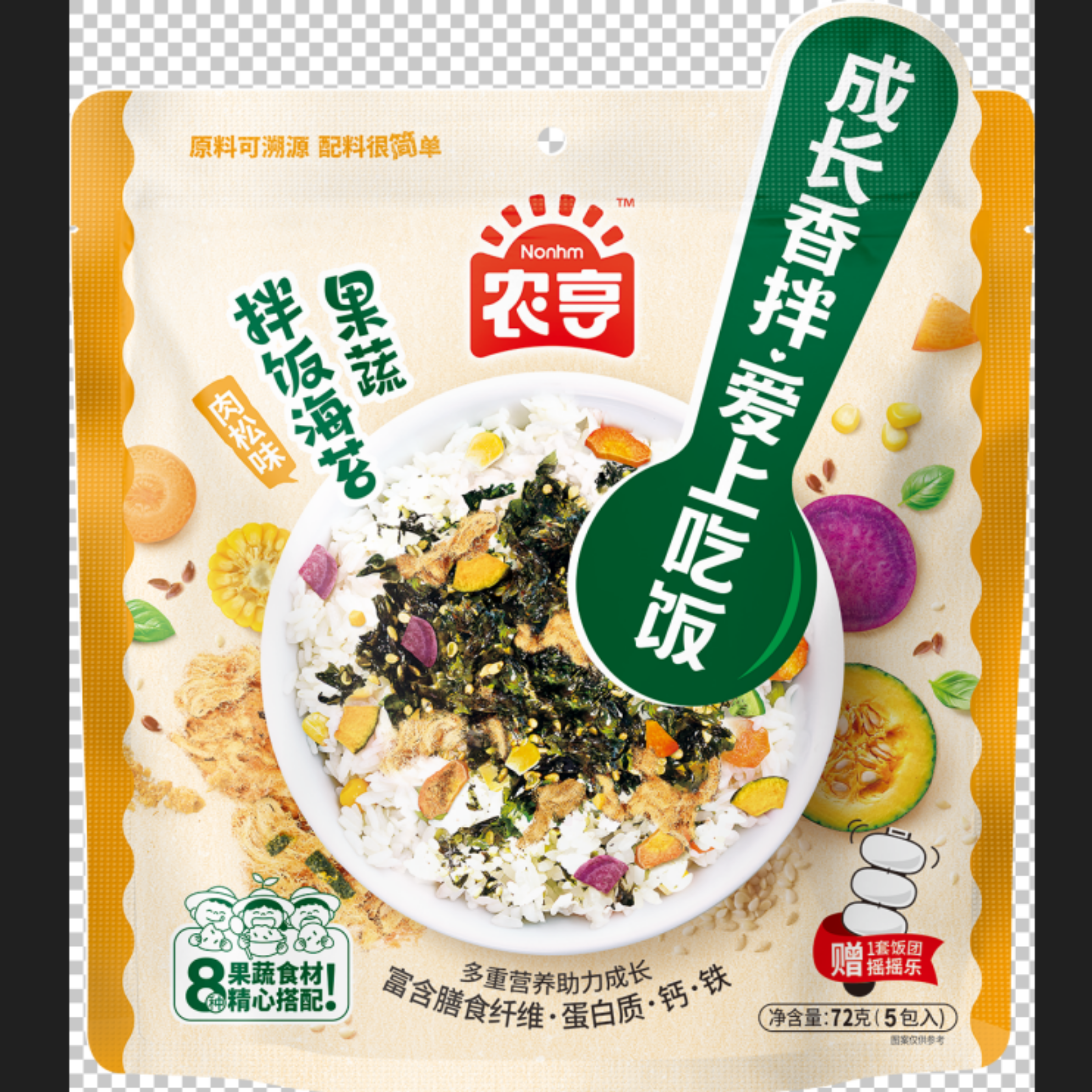 72克农亨果蔬拌饭海苔（肉松味）