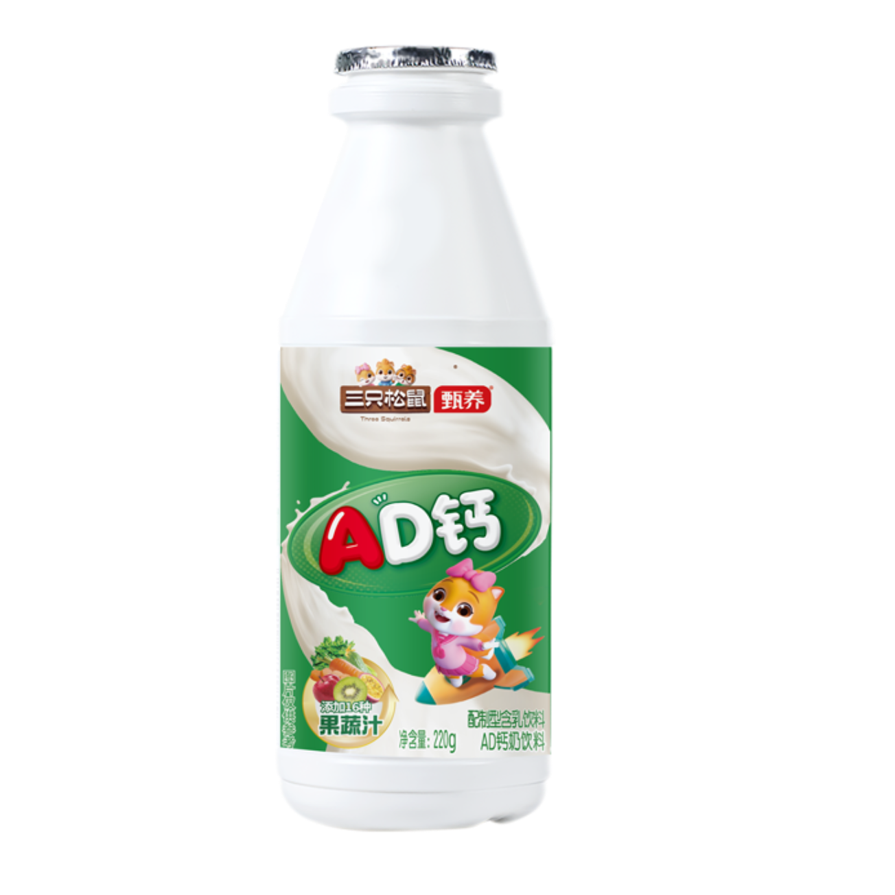 三只松鼠甄养联名AD钙奶饮品220ml*24瓶