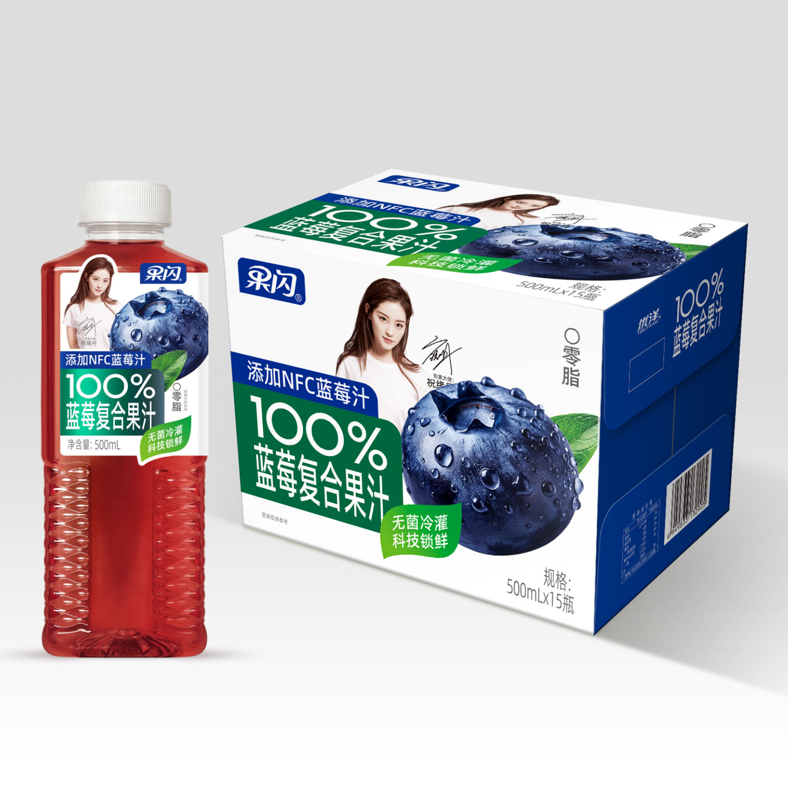 500ml扁方瓶果汁系列