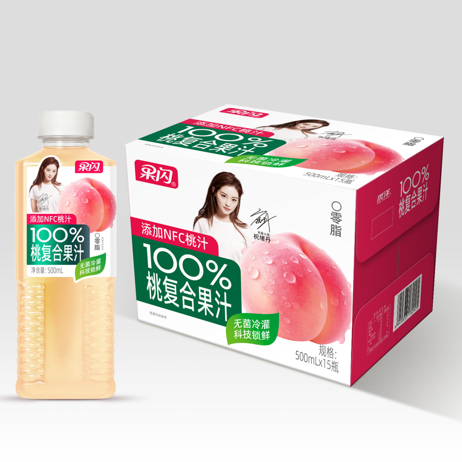 500ml扁方瓶果汁系列