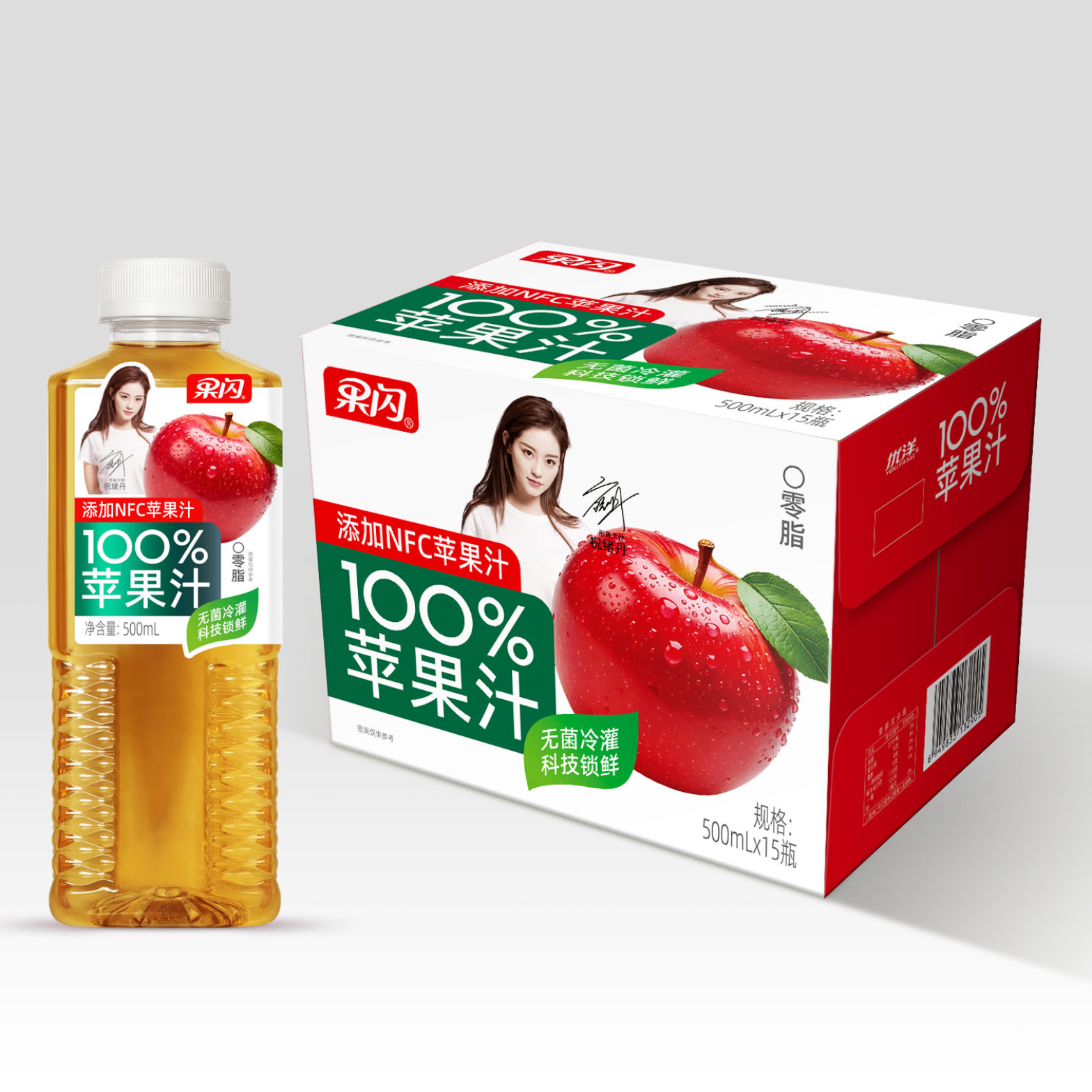 500ml扁方瓶果汁系列