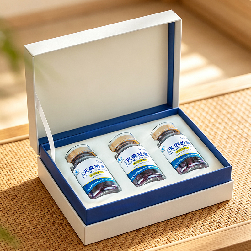梦健君·九龙腾牌天麻胶囊 3瓶礼盒装（0.5g/粒x60粒/瓶）