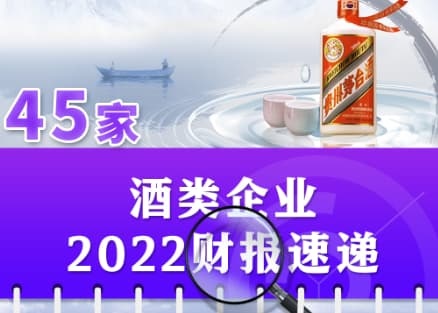 一图纵览45家酒类企业2022财报数据