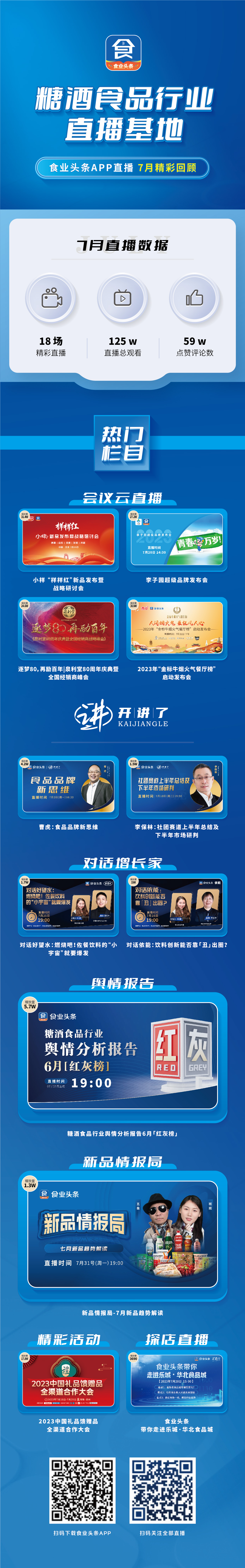 食业头条APP直播频道7月精彩回顾