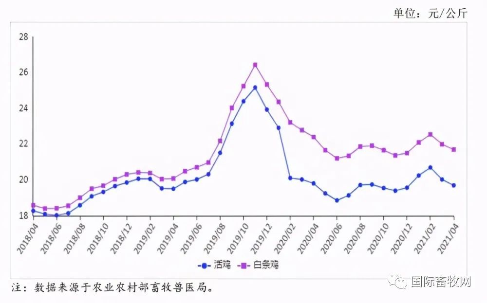 2021年5月禽肉市场供需及价格走势预测分析