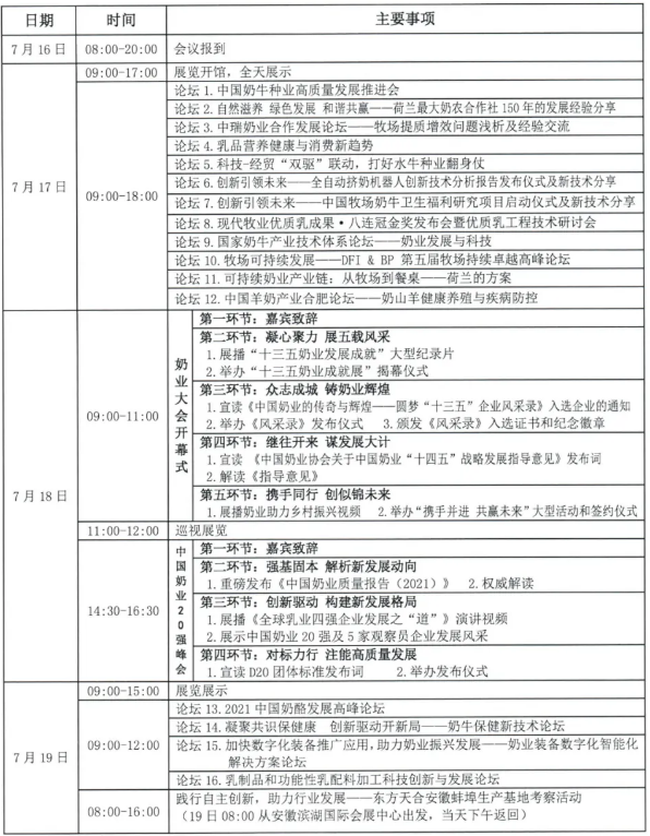 2021年中国奶业大会、D20峰会将同期在这地举办