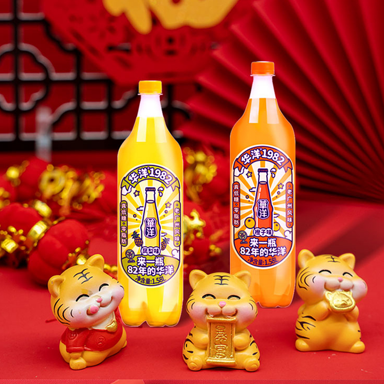 1.58L华洋1982大瓶果汁汽水