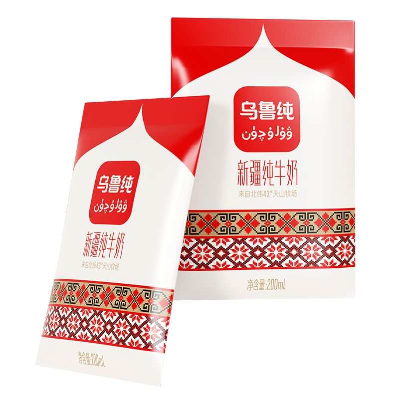 乌鲁纯纯牛奶利乐枕