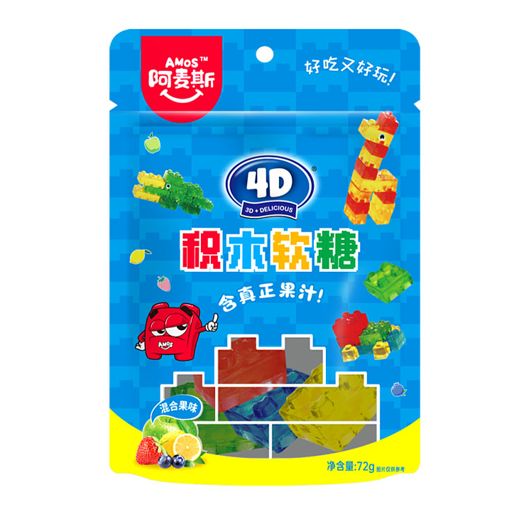 阿麦斯4D积木软糖（72g）