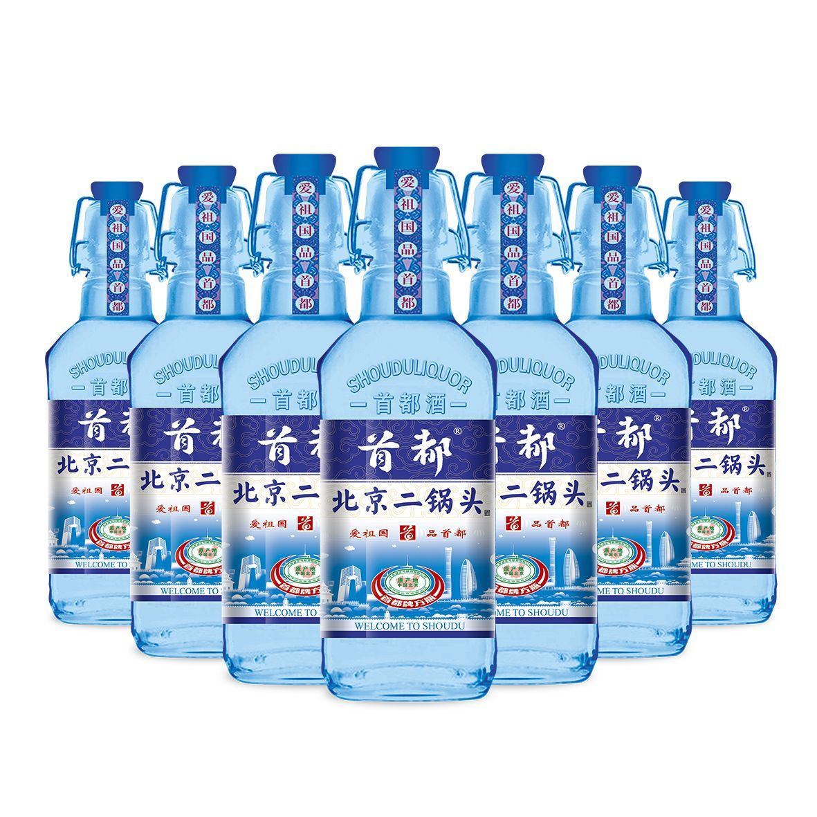 首都牌方瓶二锅头（蓝瓶）