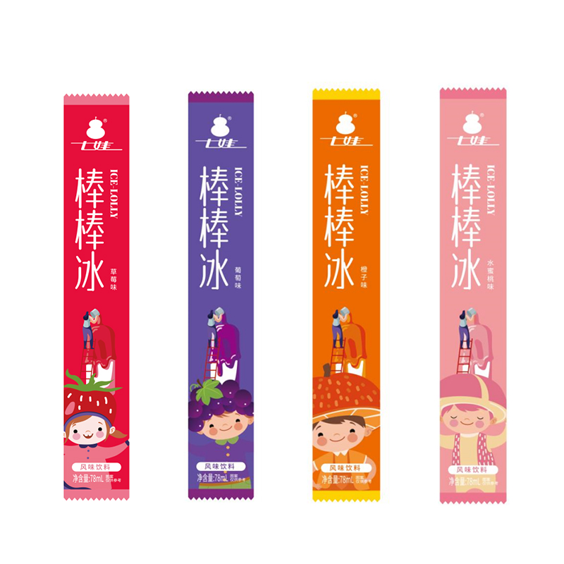 七娃棒棒冰碎冰冰奶棒果味饮品78ml