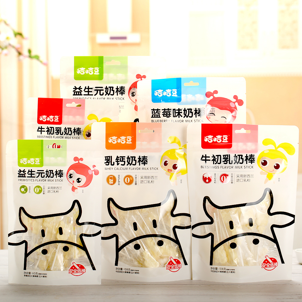 咭咭豆奶棒36g、60g、108g袋装--奶棒品类渠道商第一品牌