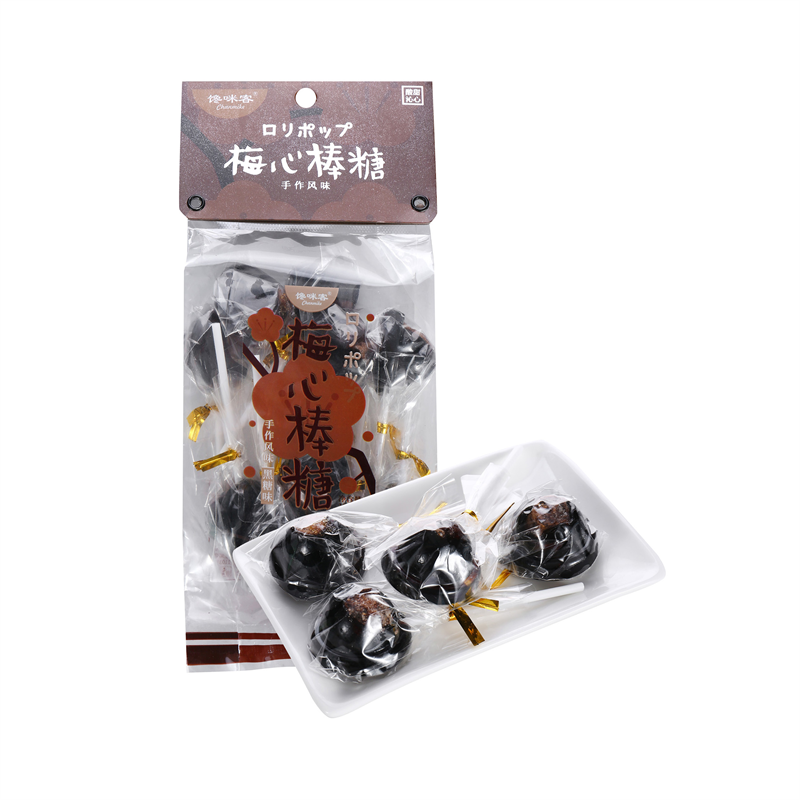 馋咪客梅心棒糖黑糖味