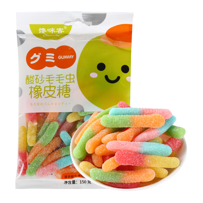 馋咪客酸砂毛毛虫橡皮糖