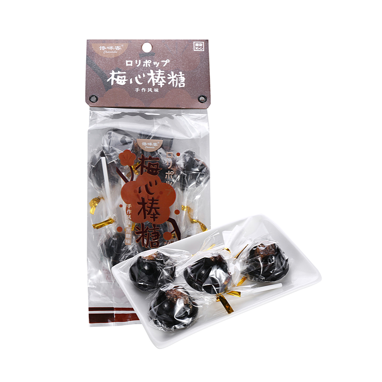 馋咪客梅心棒糖黑糖味