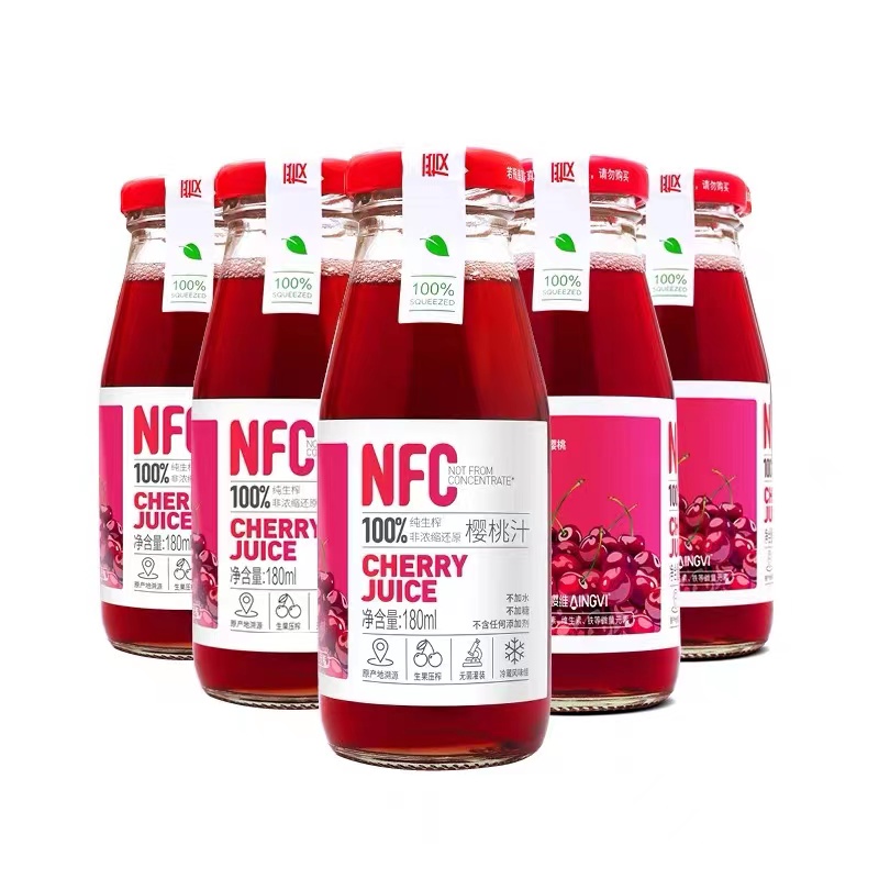 爱樱维樱桃汁NFC大樱桃纯鲜榨果汁180ml*8瓶