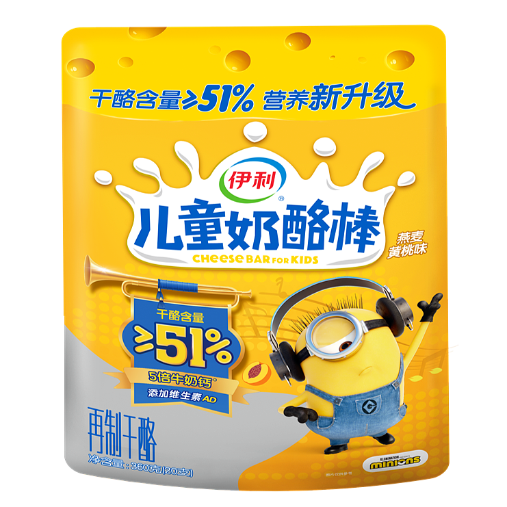 伊利儿童奶酪棒（360g燕麦黄桃味）