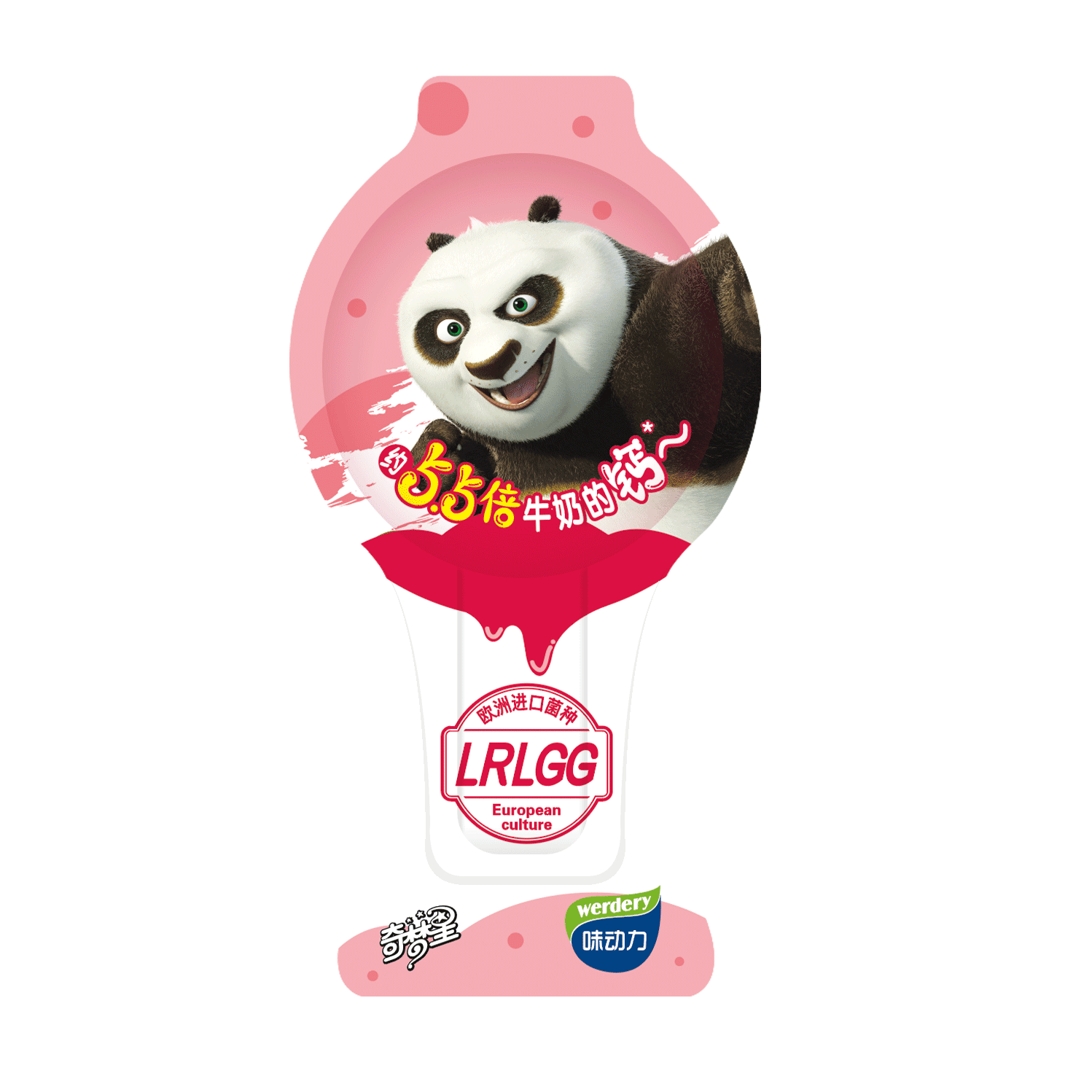 味动力功夫熊猫常温高钙奶酪棒 草莓味