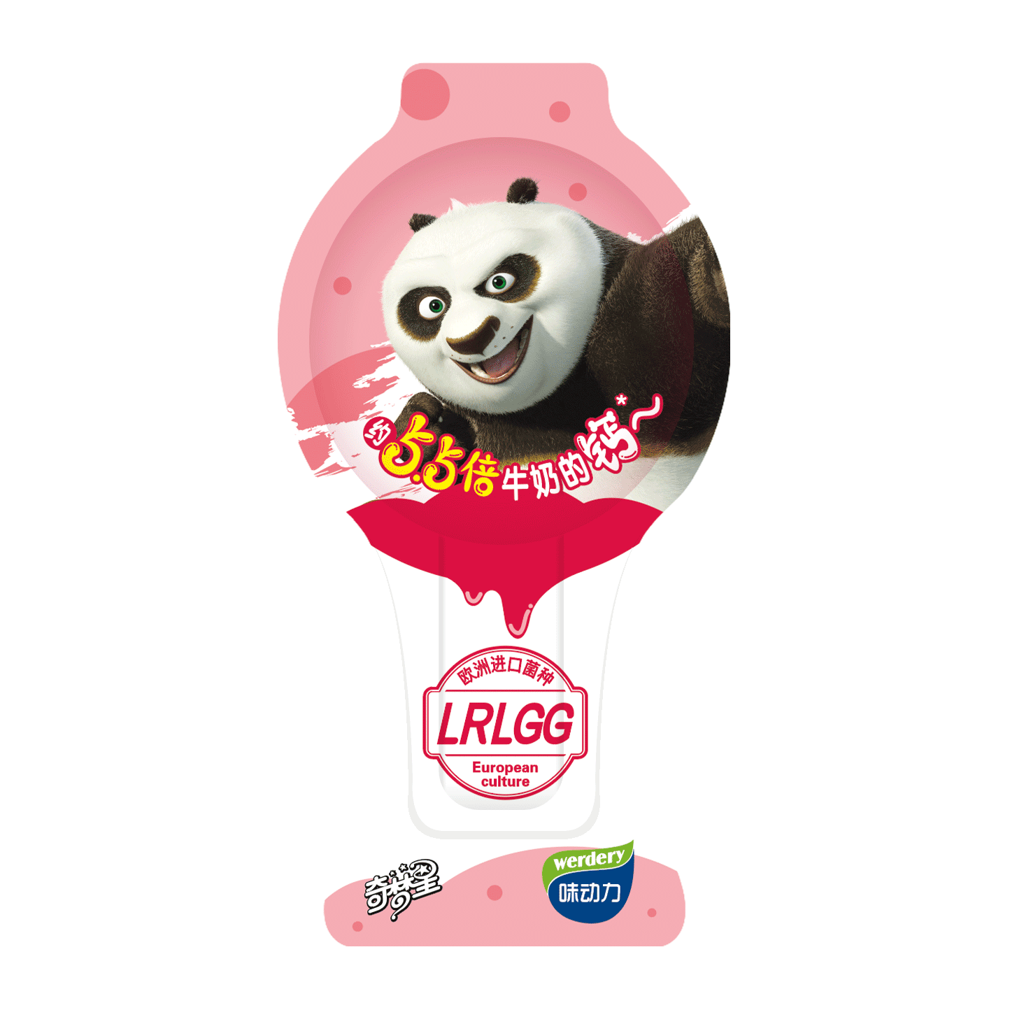 味动力功夫熊猫常温高钙奶酪棒 草莓味