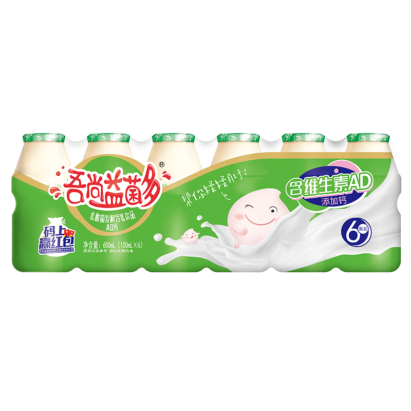 吾尚益菌多乳酸菌饮品AD钙100ml*30瓶