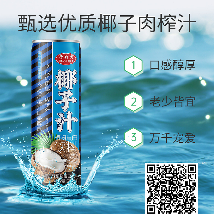 青竹园椰子汁植物蛋白饮料