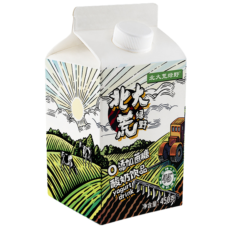 北大荒绿野0添加酸奶450克