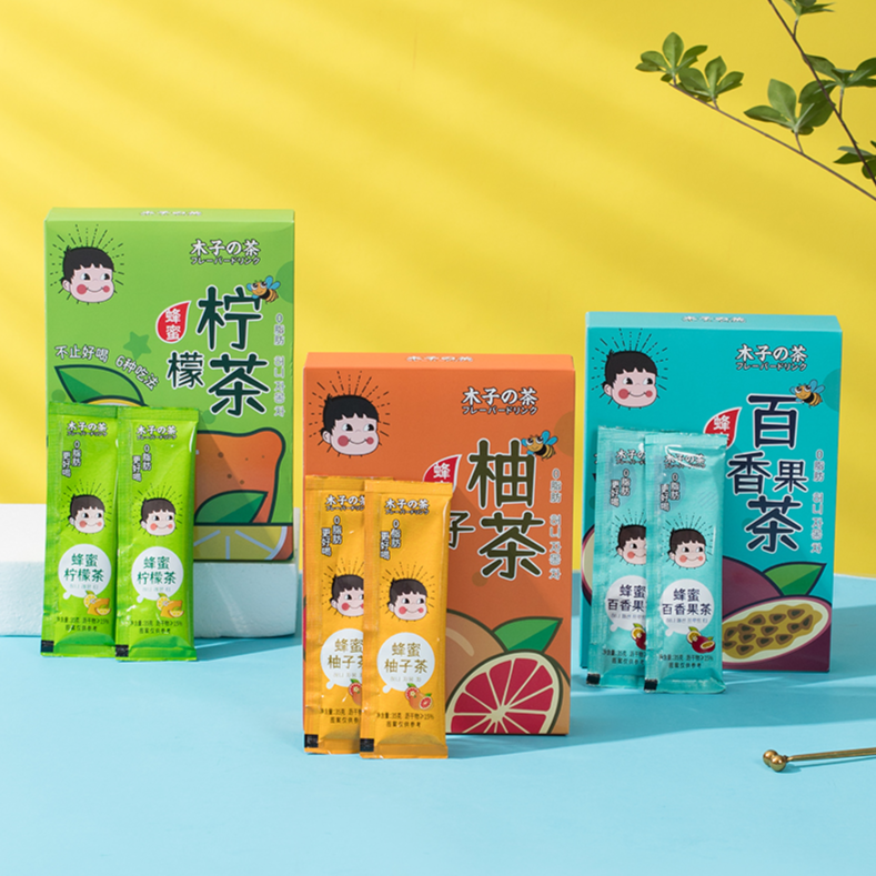 木子の茶蜂蜜柚子茶/柠檬茶/百香果茶 商超/便利/校园/零食店