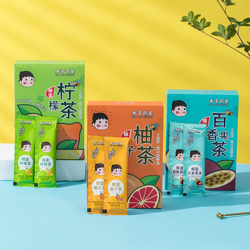 木子の茶蜂蜜柚子茶/柠檬茶/百香果茶 商超/便利/校园/零食店